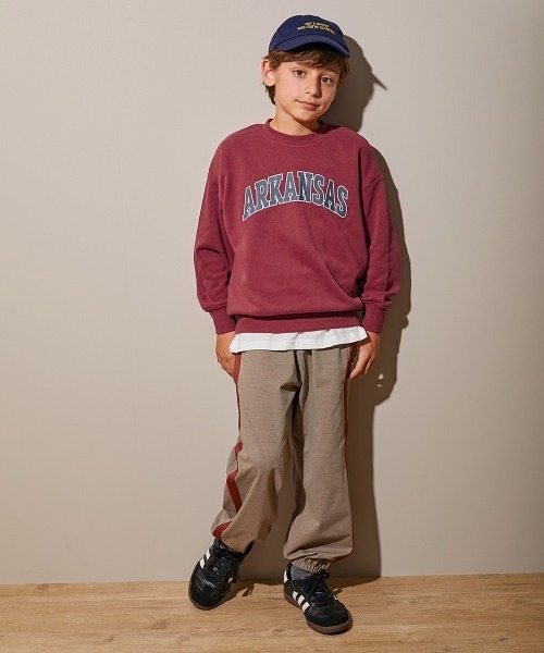 devirock（デビロック）の「デビラボ BIGシルエット プリント トレーナー（スウェット・キッズ・ピンク系1/ブルー系1/ブラック系3/ベージュ系2/グレー系1/ブラック系1/パープル系1/グリーン系1/ベージュ系1/ブラック系2/ブラック系4/レッド系1/グレー系2/グレー系3・90cm/100cm/110cm/120cm/130cm/140cm/150cm/160cm）」の15枚目の写真