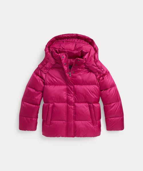 メタリック ダウン フーデッド ジャケット