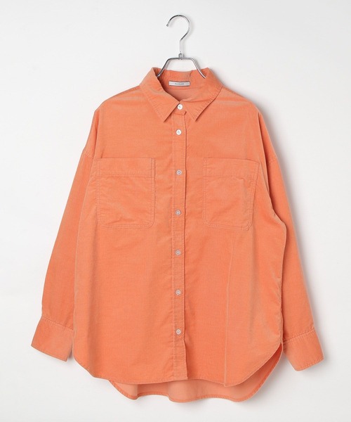 BAYFLOW（ベイフロー）の「2WAYコーデュロイシャツ（シャツ/ブラウス・レディース・ナチュラル/ブルー/チャコール/サーモンピンク・MEDIUM/SMALL）」の13枚目の写真