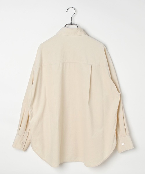 BAYFLOW（ベイフロー）の「2WAYコーデュロイシャツ（シャツ/ブラウス・レディース・ナチュラル/ブルー/チャコール/サーモンピンク・MEDIUM/SMALL）」の16枚目の写真