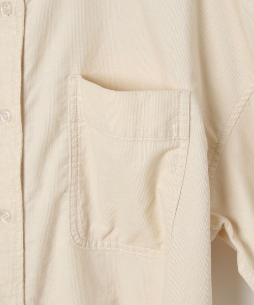 BAYFLOW（ベイフロー）の「2WAYコーデュロイシャツ（シャツ/ブラウス・レディース・ナチュラル/ブルー/チャコール/サーモンピンク・MEDIUM/SMALL）」の19枚目の写真