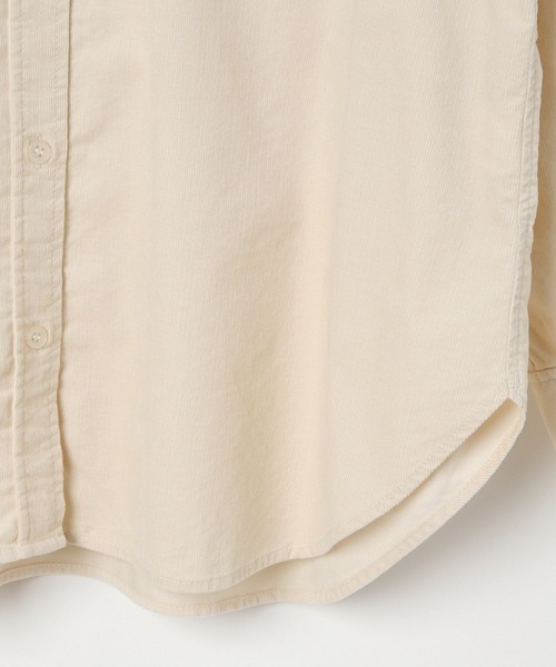 BAYFLOW（ベイフロー）の「2WAYコーデュロイシャツ（シャツ/ブラウス・レディース・ナチュラル/ブルー/チャコール/サーモンピンク・MEDIUM/SMALL）」の20枚目の写真