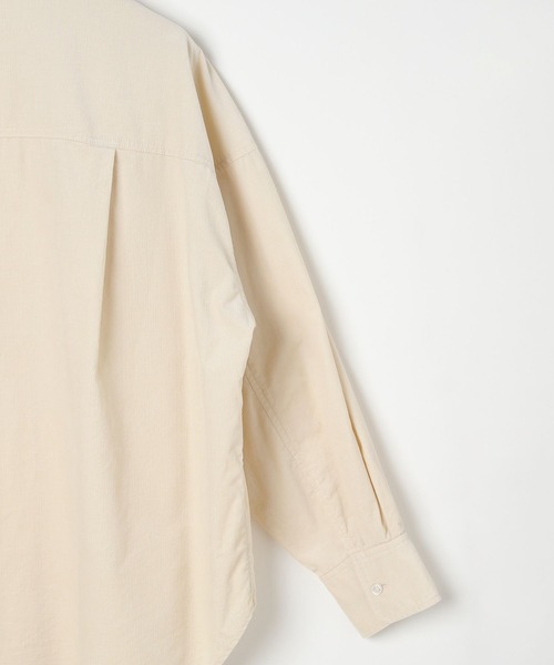 BAYFLOW（ベイフロー）の「2WAYコーデュロイシャツ（シャツ/ブラウス・レディース・ナチュラル/ブルー/チャコール/サーモンピンク・MEDIUM/SMALL）」の21枚目の写真