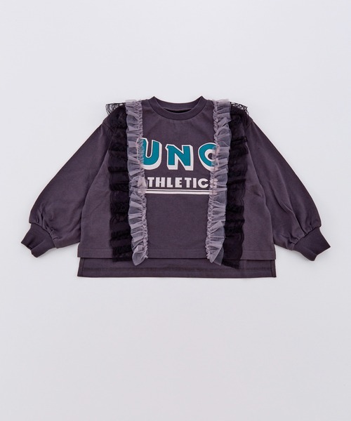 Ocean&Ground（オーシャン&グラウンド）の「レースリメイクＴシャツ（Tシャツ/カットソー・キッズ・オフホワイト/チャコール/レッド・100/140/130/95/90/80/120/110）」の9枚目の写真