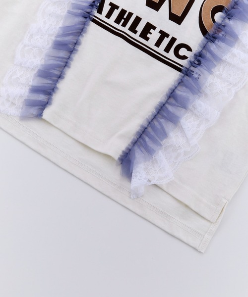 Ocean&Ground（オーシャン&グラウンド）の「レースリメイクＴシャツ（Tシャツ/カットソー・キッズ・オフホワイト/チャコール/レッド・100/140/130/95/90/80/120/110）」の15枚目の写真