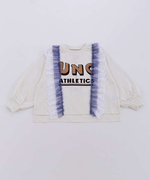 Ocean&Ground（オーシャン&グラウンド）の「レースリメイクＴシャツ（Tシャツ/カットソー・キッズ・オフホワイト/チャコール/レッド・100/140/130/95/90/80/120/110）」の16枚目の写真