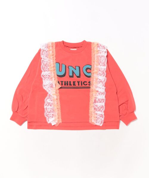 Ocean&Ground（オーシャン&グラウンド）の「レースリメイクＴシャツ（Tシャツ/カットソー・キッズ・オフホワイト/チャコール/レッド・100/140/130/95/90/80/120/110）」の20枚目の写真