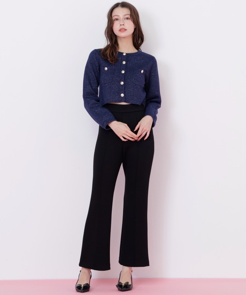 JILL by JILL STUART(ジルバイジルスチュアート)の「◇バックリボンフレアパンツ(その他パンツ・レディース・ブラック/グレー/ピンク・FREE)」の2枚目の写真