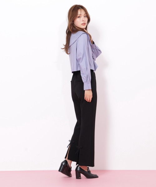 JILL by JILL STUART(ジルバイジルスチュアート)の「◇バックリボンフレアパンツ(その他パンツ・レディース・ブラック/グレー/ピンク・FREE)」の9枚目の写真