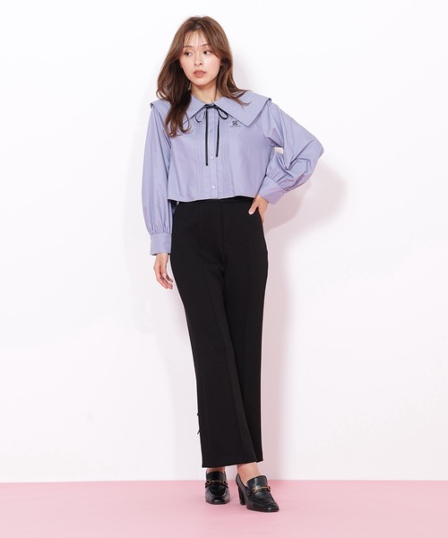 JILL by JILL STUART(ジルバイジルスチュアート)の「◇バックリボンフレアパンツ(その他パンツ・レディース・ブラック/グレー/ピンク・FREE)」の6枚目の写真