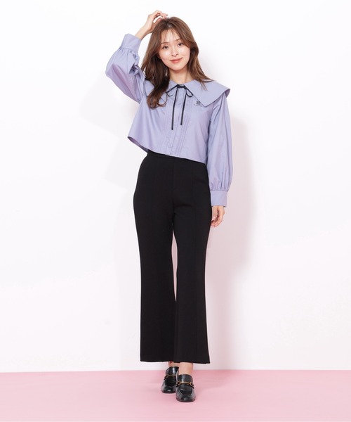 JILL by JILL STUART(ジルバイジルスチュアート)の「◇バックリボンフレアパンツ(その他パンツ・レディース・ブラック/グレー/ピンク・FREE)」の7枚目の写真