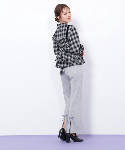JILL by JILL STUART(ジルバイジルスチュアート)の「◇バックリボンフレアパンツ(その他パンツ・レディース・ブラック/グレー/ピンク・FREE)」の15枚目の写真