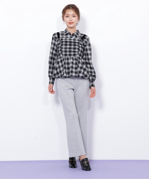 JILL by JILL STUART(ジルバイジルスチュアート)の「◇バックリボンフレアパンツ(その他パンツ・レディース・ブラック/グレー/ピンク・FREE)」の12枚目の写真