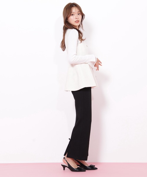 JILL by JILL STUART(ジルバイジルスチュアート)の「◇バックリボンフレアパンツ(その他パンツ・レディース・ブラック/グレー/ピンク・FREE)」の5枚目の写真