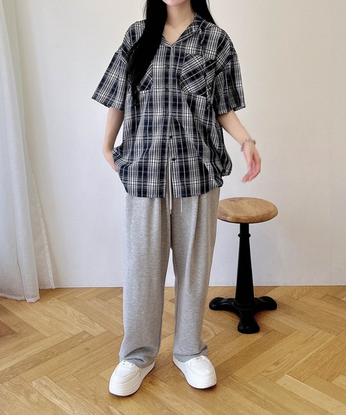 INGNI（イング）の「フードチェックBIG半袖シャツ（シャツ/ブラウス・レディース・ブラウン系その他2/ブラック系/ネイビー系2・M）」の22枚目の写真