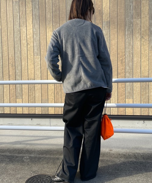 極美　DANTON ダントンフリース ノーカラーセミロングジャケット　ダークグレ 楽天市場】DANTON（素材（生地・毛糸）フリース）（レディース