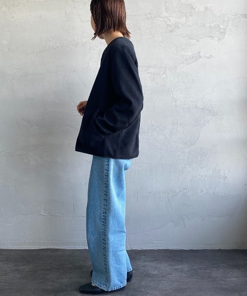 DANTON（ダントン）の「[DANTON/ダントン] フリースノーカラージャケット（ノーカラージャケット・レディース・ブラック/グレイッシュベージュ/ダークグレー・34/38/36）」の12枚目の写真