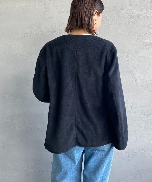 Danton 「DANTON」 ノーカラージャケット 38 ネイビー レディース