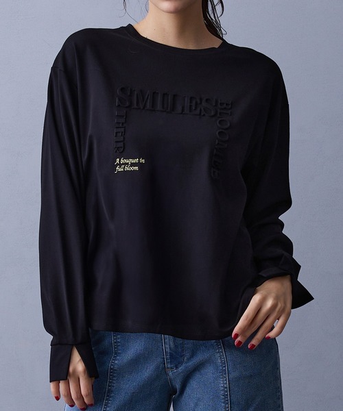 NICOLE white(ニコルホワイト)の「ロゴロングTシャツ(Tシャツ/カットソー・レディース・その他4/その他1/その他2/その他3・FREE)」の2枚目の写真