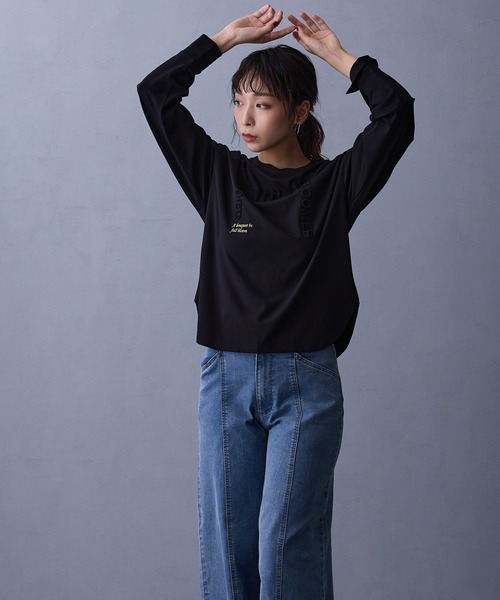 KARA ニコル サイン入りTシャツ　Lサイズ T-SHIRT ［KOJIMA CITY］ / BLACK×WHITE | BLUE SAKURA JEANS