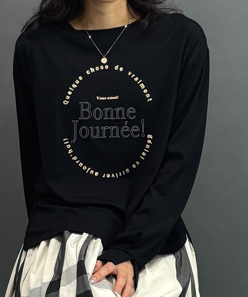 KARA ニコル サイン入りTシャツ　Lサイズ セール】ロゴロングTシャツ（Tシャツ/カットソー）｜NICOLE