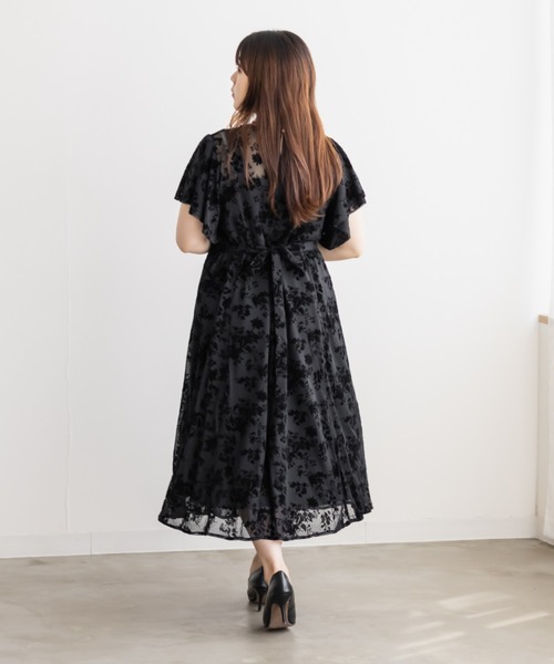 CLETTE(クレット)の「CLETTEオリジナルカシュクールチュールワンピース(ワンピース・レディース・ブラック系その他/グレー/ブラック・LL/4L/3L)」の12枚目の写真