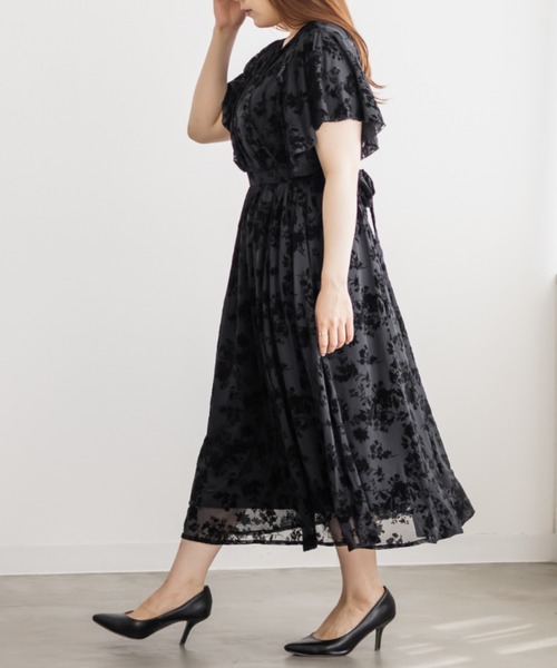CLETTE(クレット)の「CLETTEオリジナルカシュクールチュールワンピース(ワンピース・レディース・ブラック系その他/グレー/ブラック・LL/4L/3L)」の11枚目の写真