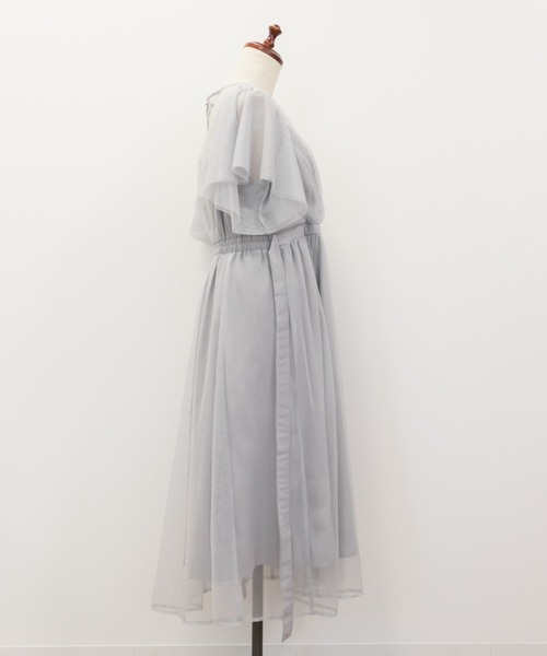CLETTE(クレット)の「CLETTEオリジナルカシュクールチュールワンピース(ワンピース・レディース・ブラック系その他/グレー/ブラック・LL/4L/3L)」の19枚目の写真