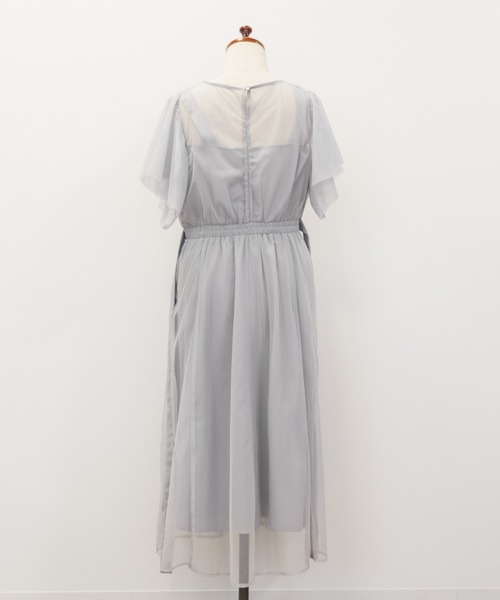 CLETTE(クレット)の「CLETTEオリジナルカシュクールチュールワンピース(ワンピース・レディース・ブラック系その他/グレー/ブラック・LL/4L/3L)」の20枚目の写真