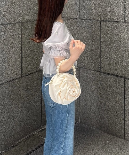 Maison de FLEUR（メゾンドフルール）の「ローズショルダーバッグ（ショルダーバッグ・レディース・アイボリー/ピンク・FREE）」の20枚目の写真