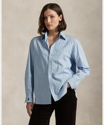 ♡美品♡ポロラルフローレン　リネン　オーバーサイズ　ストライプ　M~L相当 POLO RALPH LAUREN / ポロ ラルフ ローレン クラシック フィット