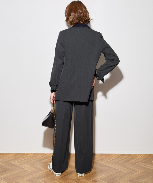 journal standard L'essage（ジャーナルスタンダードレサージュ）の「《追加3》ヴィスポリギャバ パンツ（その他パンツ・レディース・ネイビー/グレー・36/38）」の4枚目の写真