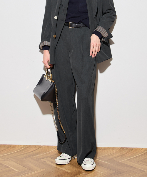 journal standard L'essage（ジャーナルスタンダードレサージュ）の「《追加3》ヴィスポリギャバ パンツ（その他パンツ・レディース・ネイビー/グレー・36/38）」の5枚目の写真