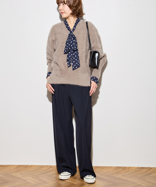 journal standard L'essage（ジャーナルスタンダードレサージュ）の「《追加3》ヴィスポリギャバ パンツ（その他パンツ・レディース・ネイビー/グレー・36/38）」の15枚目の写真