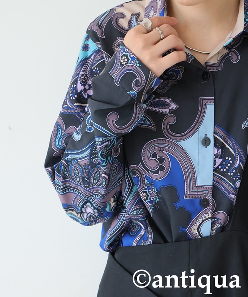 ペイズリー柄シャツ（シャツ/ブラウス）｜antiqua（アンティカ）の