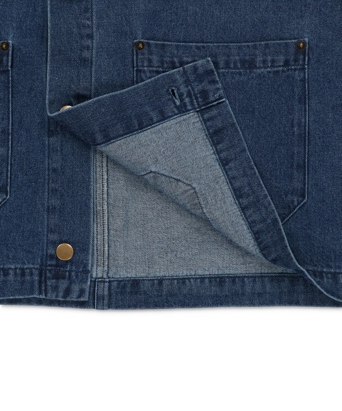 SPINNS（スピンズ）の「短丈カバーオールダックジャケット/ワークブルゾン/ユニセックス（カバーオール・メンズ・チャコール/ブルー系その他/キャメル/ブラック・ONESIZE）」の10枚目の写真