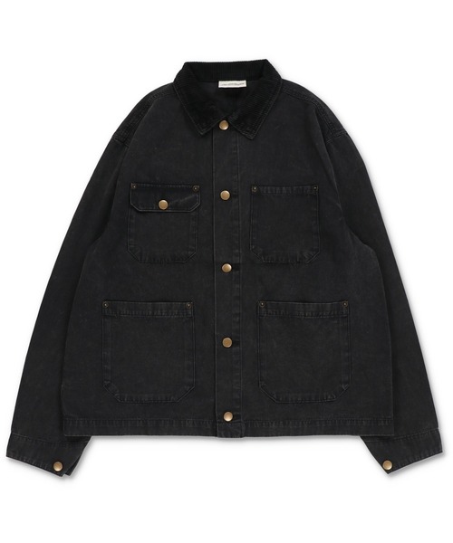 SPINNS（スピンズ）の「短丈カバーオールダックジャケット/ワークブルゾン/ユニセックス（カバーオール・メンズ・チャコール/ブルー系その他/キャメル/ブラック・ONESIZE）」の11枚目の写真