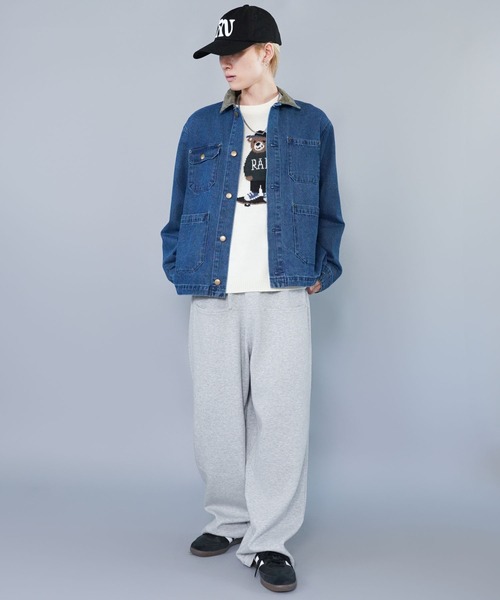 SPINNS（スピンズ）の「短丈カバーオールダックジャケット/ワークブルゾン/ユニセックス（カバーオール・メンズ・チャコール/ブルー系その他/キャメル/ブラック・ONESIZE）」の14枚目の写真