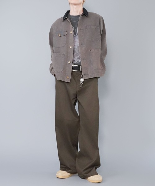 SPINNS（スピンズ）の「短丈カバーオールダックジャケット/ワークブルゾン/ユニセックス（カバーオール・メンズ・チャコール/ブルー系その他/キャメル/ブラック・ONESIZE）」の12枚目の写真