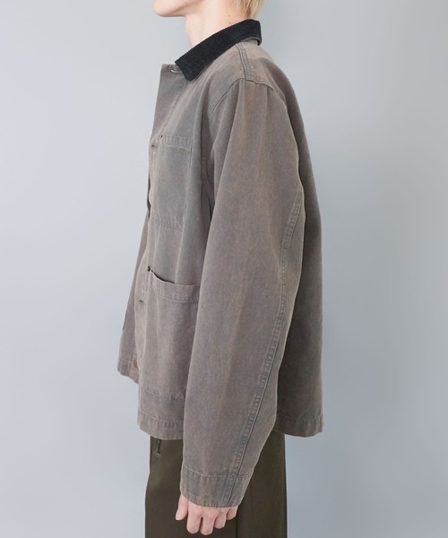 SPINNS（スピンズ）の「短丈カバーオールダックジャケット/ワークブルゾン/ユニセックス（カバーオール・メンズ・チャコール/ブルー系その他/キャメル/ブラック・ONESIZE）」の19枚目の写真