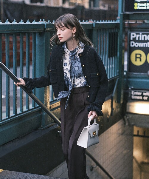 コンスティレーションプリントボウタイブラウス（シャツ/ブラウス