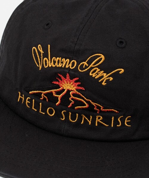 hello sunrise キャップ ネイビー オレンジ Hello Sunrise ウォッシュドHSアーチロゴキャップ Navy/Orange
