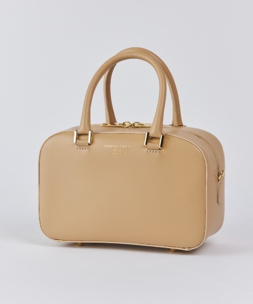 CHRISTIAN VILLA（クリスチャンヴィラ）の「【別注アイテム】スムースレザー使用 ミニボストンバッグ《CHRISTIAN VILLA》（ハンドバッグ・レディース・グレイッシュベージュ/ベージュ・フリー）」の2枚目の写真