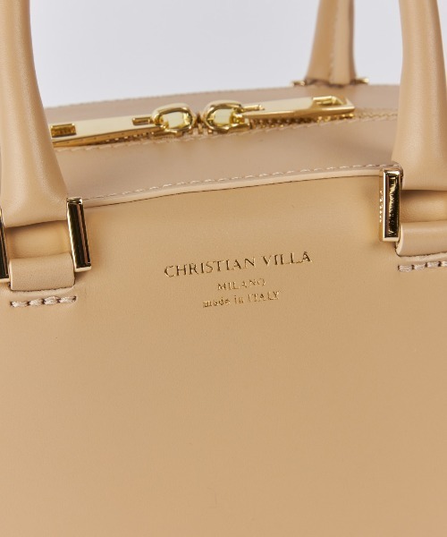 CHRISTIAN VILLA（クリスチャンヴィラ）の「【別注アイテム】スムースレザー使用 ミニボストンバッグ《CHRISTIAN VILLA》（ハンドバッグ・レディース・グレイッシュベージュ/ベージュ・フリー）」の14枚目の写真
