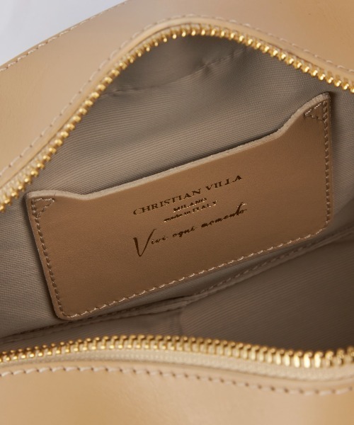 CHRISTIAN VILLA（クリスチャンヴィラ）の「【別注アイテム】スムースレザー使用 ミニボストンバッグ《CHRISTIAN VILLA》（ハンドバッグ・レディース・グレイッシュベージュ/ベージュ・フリー）」の16枚目の写真