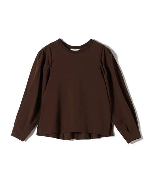 SHIPS（シップス）の「DEPEND インレー タック デザイン プルオーバー（Tシャツ/カットソー・レディース・オフホワイト/ブラック/ブラウン・ONE SIZE）」の5枚目の写真