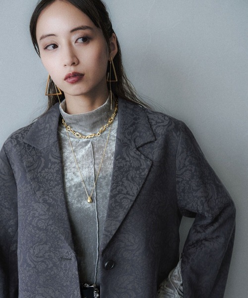 HARE（ハレ）の「VINTAGEジャガード2WAYジャケット(HARE)（テーラードジャケット・レディース・パープル/ブラウン/ブラック・SMALL/MEDIUM）」の13枚目の写真