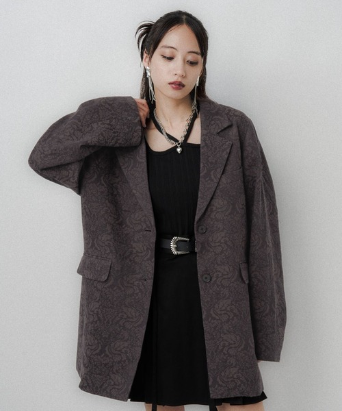 美品 HARE VINTAGEジャガード 2WAY テーラードジャケット HARE ジャケット テーラードジャケット VINTAGEジャガード2WAY