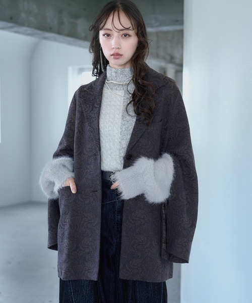 VINTAGEジャガード2WAYジャケット(HARE)（テーラードジャケット