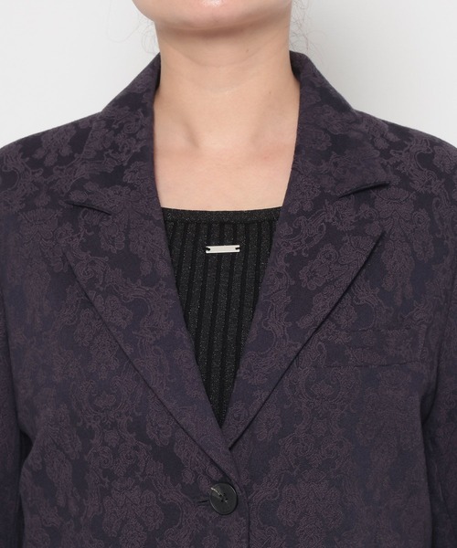 HARE(ハレ)の「VINTAGEジャガード2WAYジャケット(HARE)(テーラードジャケット・レディース・パープル/ブラウン/ブラック/ブラック系その他/パープル系その他/ブラウン系その他/ネイビー・SMALL/MEDIUM)」の13枚目の写真